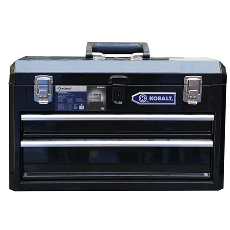 kobalt portable 20.6-in 2-drawer steel lockable tool box|lowe's kobalt 2 drawer.